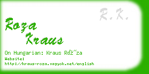 roza kraus business card